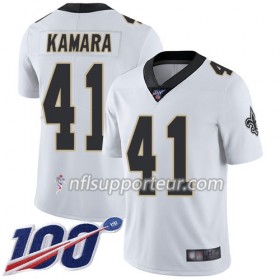 Maillot Homme New Orleans Saints Alvin Kamara 41 Nike Blanc 100th